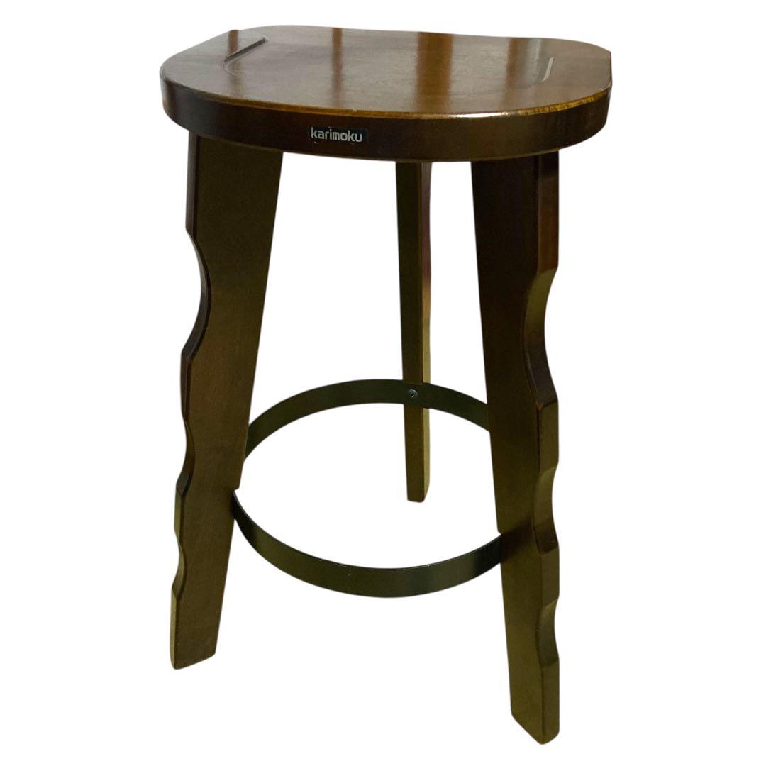 ②【ヴィンテージ】カリモク ルスティック ハイチェア バースツール スツール