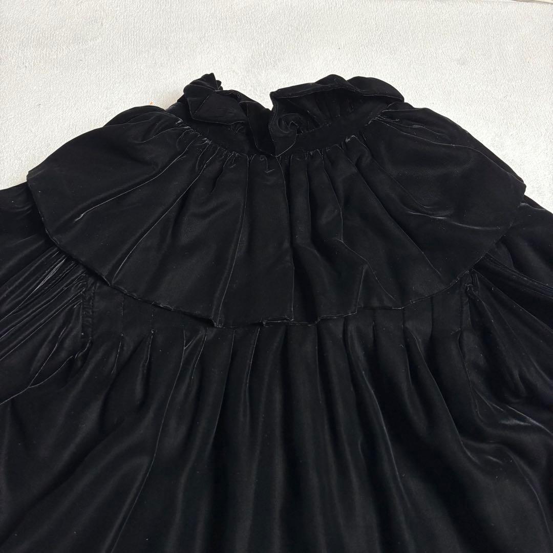 70s イヴサンローラン　リヴゴーシュ　シルクベロア　セーラーカラーポンチョ