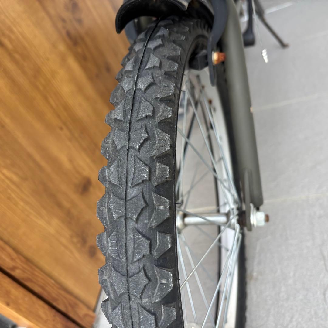 Jeep 子供 キッズ 自転車 前カゴ付き カーキ 18