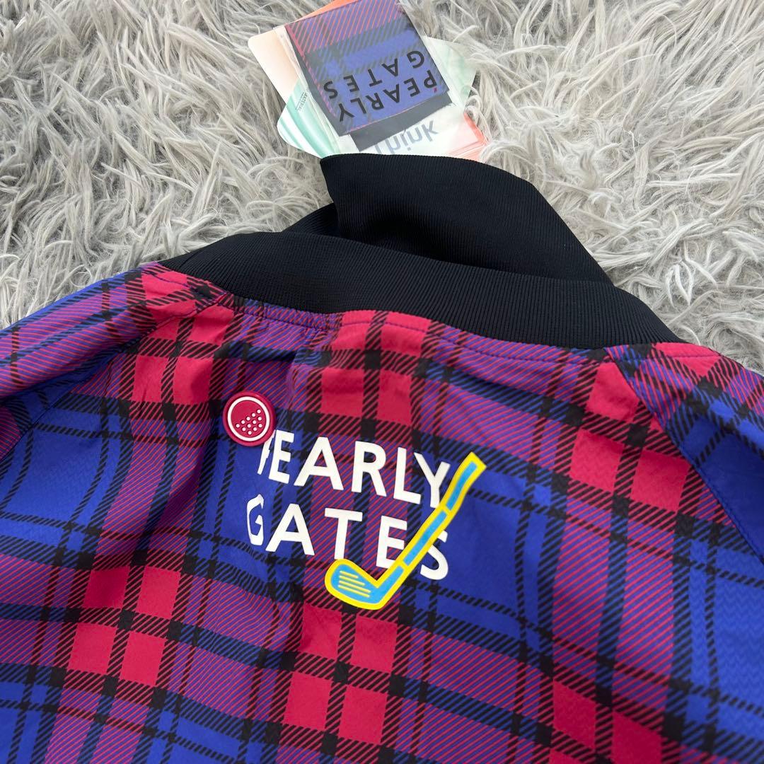 新品　パーリーゲイツ　ジャケット　スニード　ニコちゃん　チェック柄　サイズ0