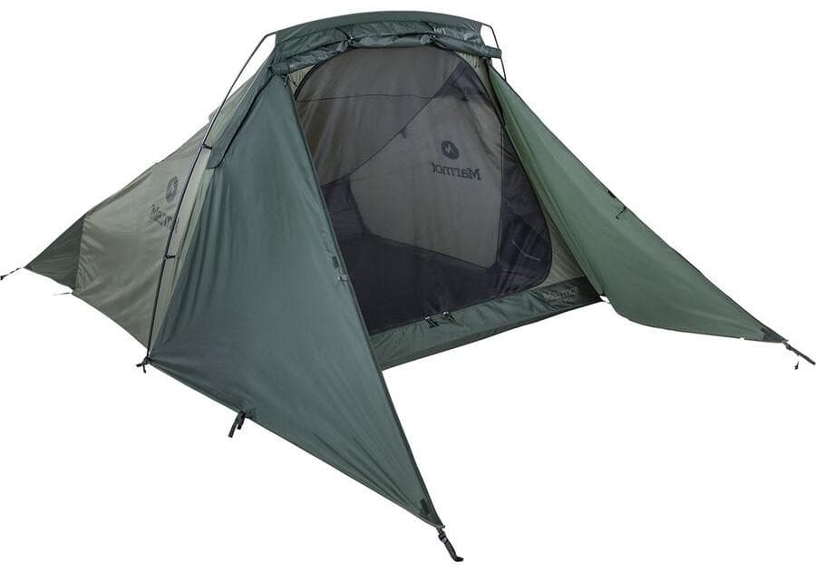 マーモット 2人用 テント マンティス グリーン 跳ね上げポール付属 キャンプ