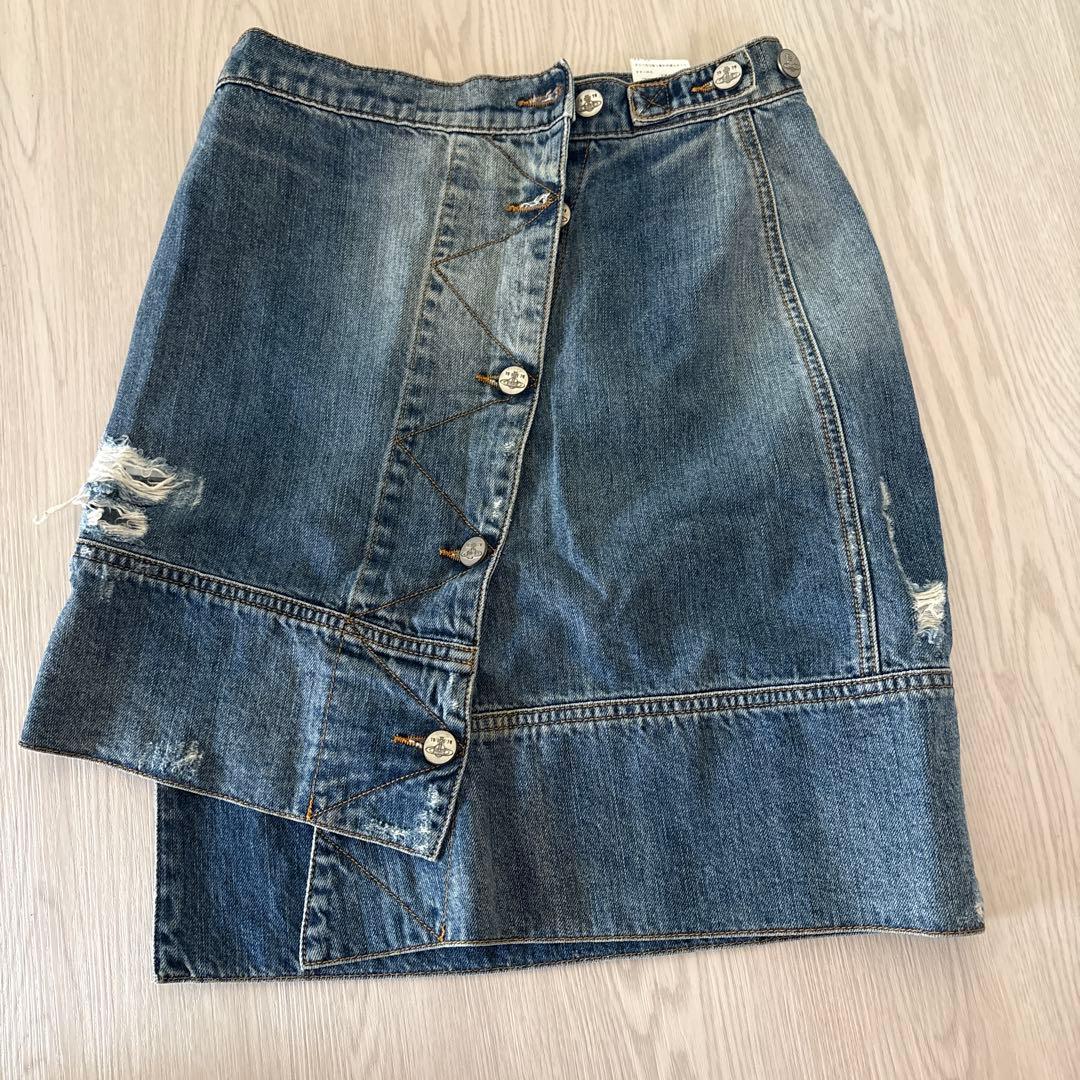 Vivienne Westwood デニムミニスカート - メルカリ