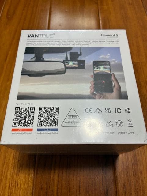 【未開封/新品】VANTRUE E3 ドライブレコーダー 3カメラ搭載