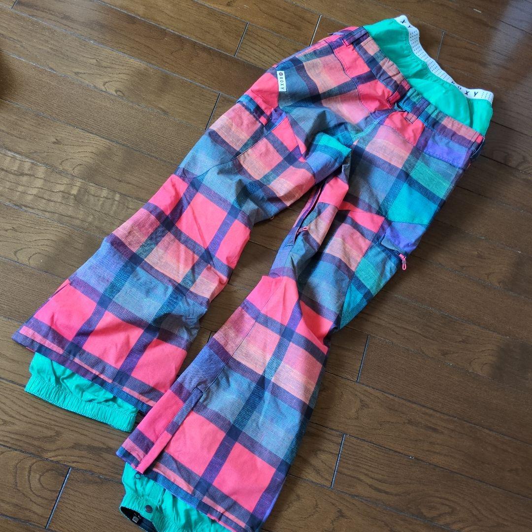 ROXY　スノボウェア　上下セット　Ｍ　ネイビー　マルチカラー
