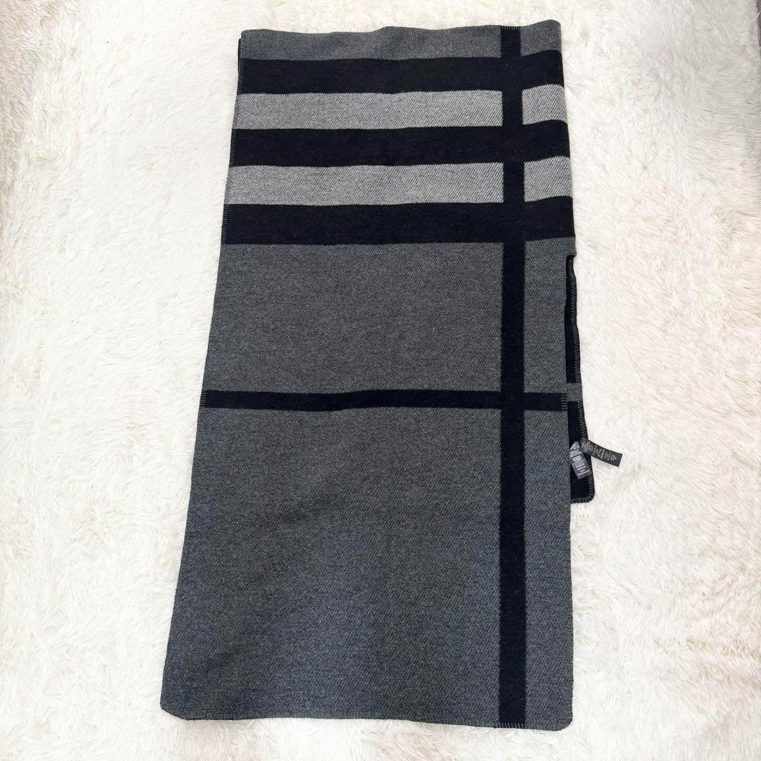 バーバリー Burberry メガチェック ケープマント カシミヤ混 グレー
