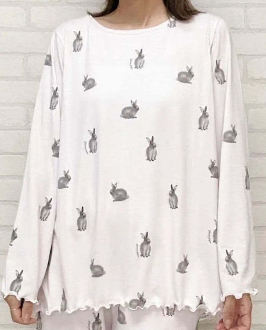 gelato pique【bunny】ラビットバニー柄『上下』PINK