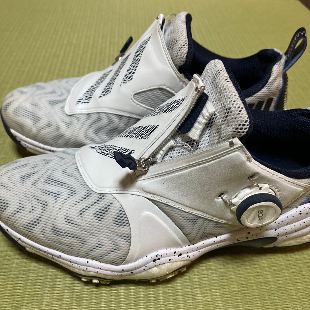 BOAシステム グレー ホワイト ゴルフシューズ