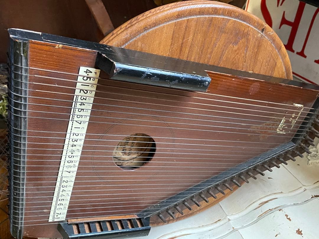 アンティーク　オート　ハープ　木製　1800年代後半　楽器　アメリカ