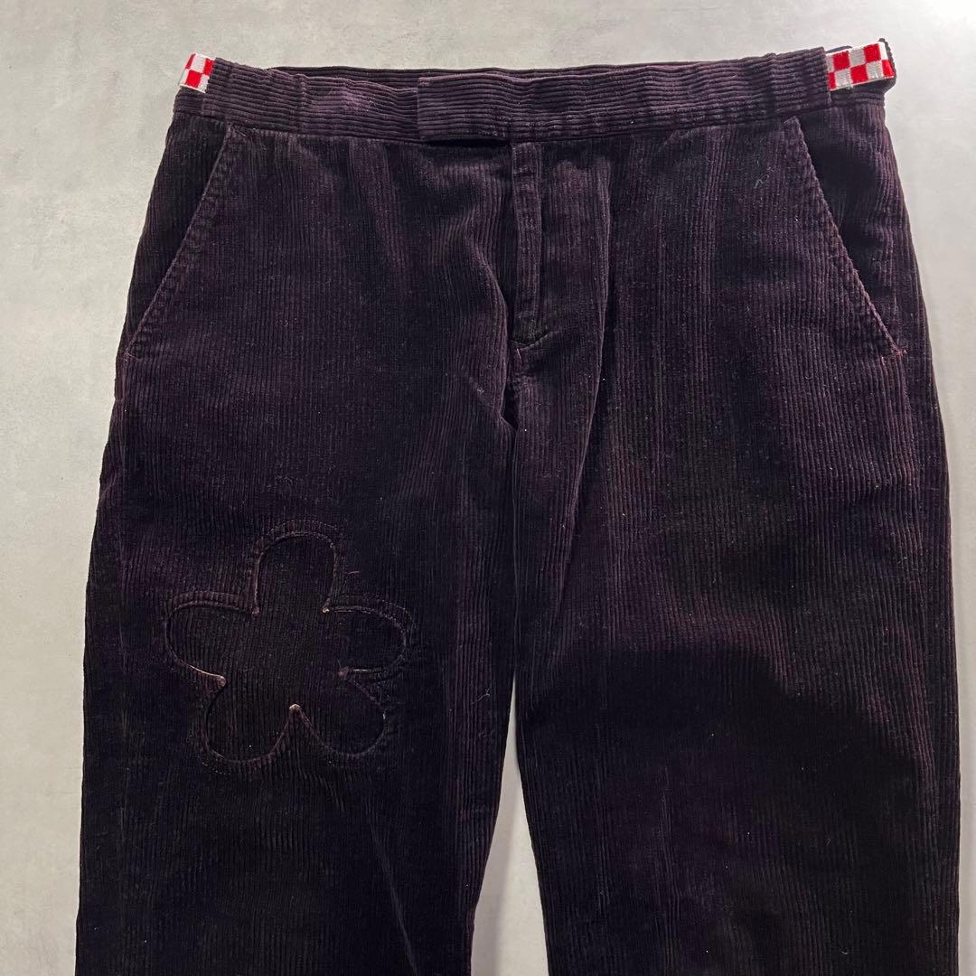 ◎01AW UNDERCOVER D.A.V.F期 コーデュロイパンツ 花パッチ