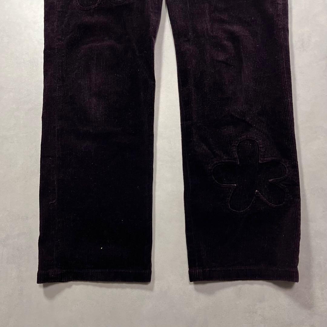 ◎01AW UNDERCOVER D.A.V.F期 コーデュロイパンツ 花パッチ