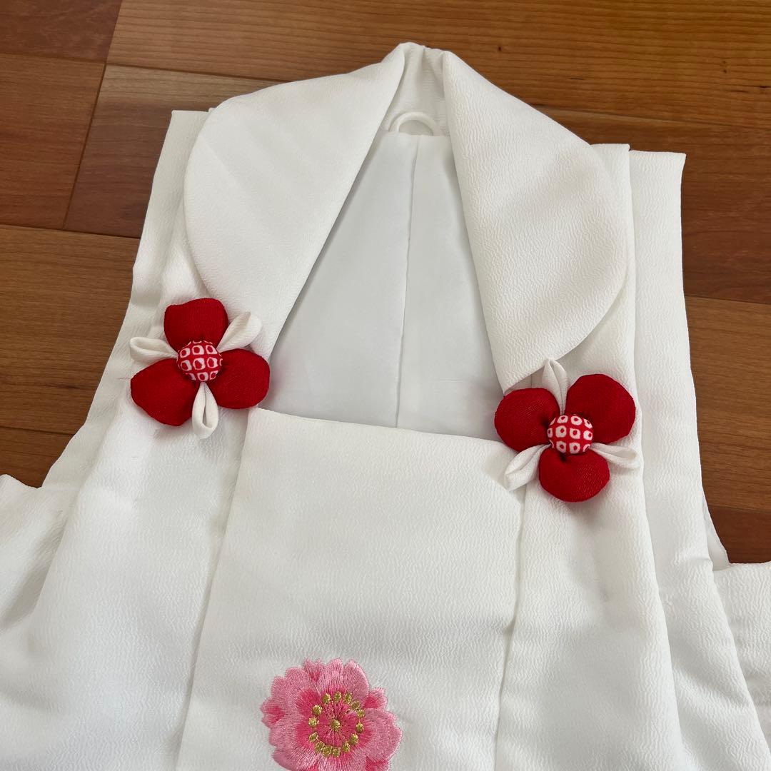 七五三 着物 3歳 女の子 被布セット 京都花ひめ 赤地着物