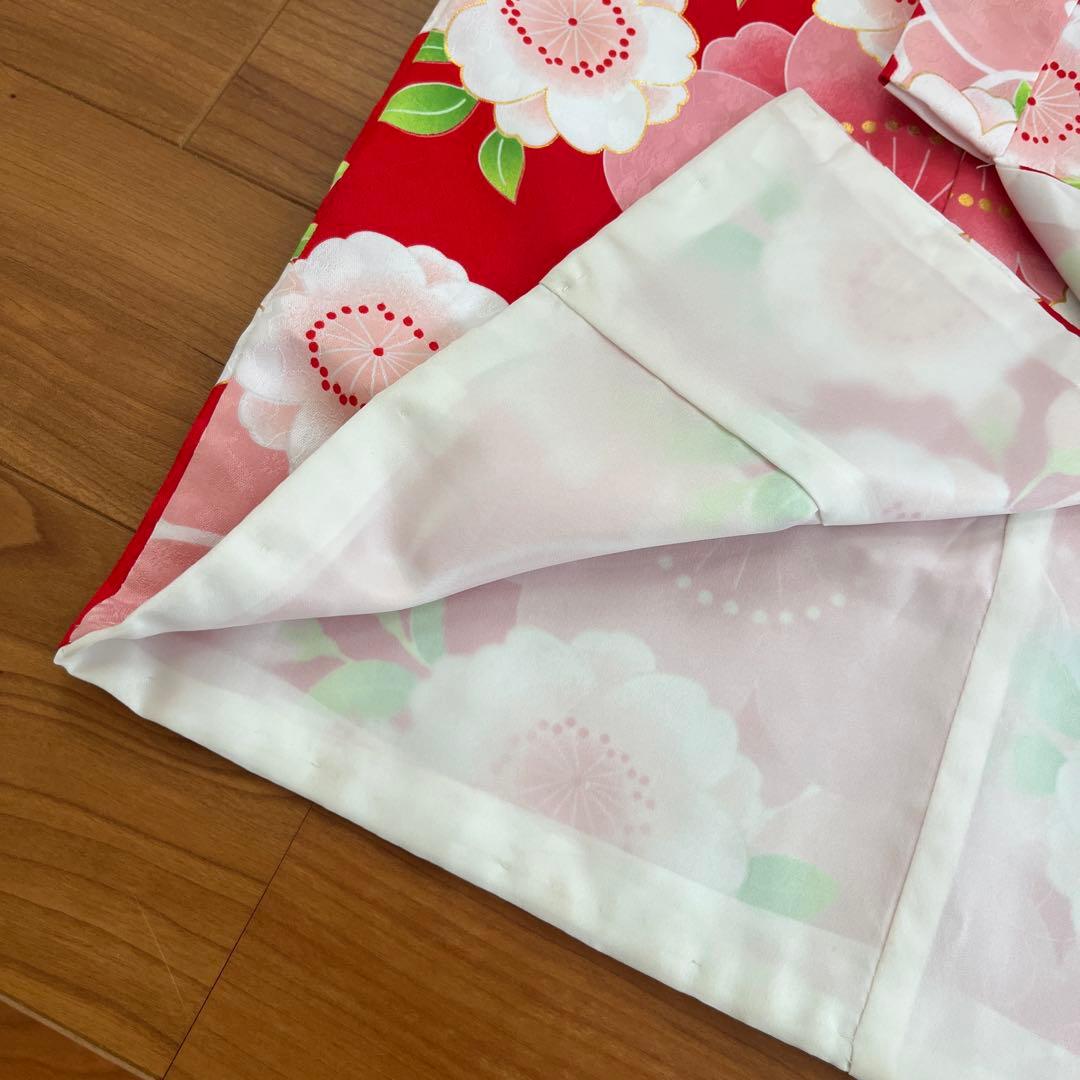 七五三 着物 3歳 女の子 被布セット 京都花ひめ 赤地着物