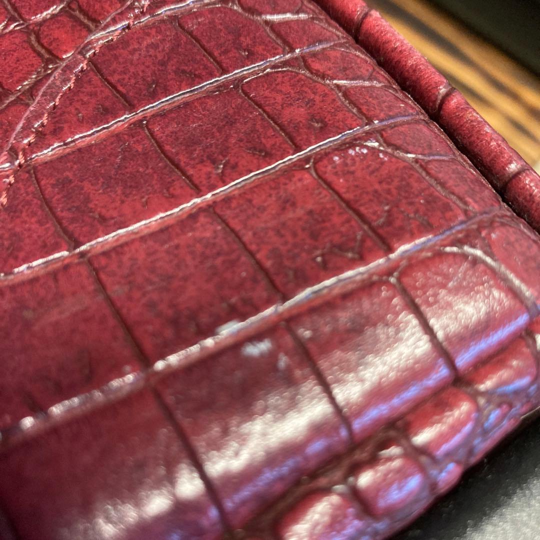 ✳️ SWANY スワニー キャリーバッグ クロコ 型押し 2way レッド