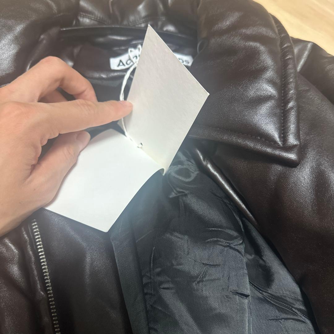 ジャケット・アウター acne studios leather bomber jacket brown