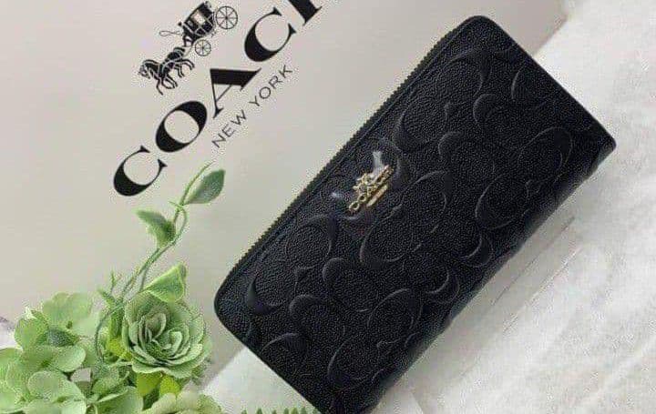 新品未使用コーチ長財布ブラックシグネチャーメンズレディース送料無料即日発送