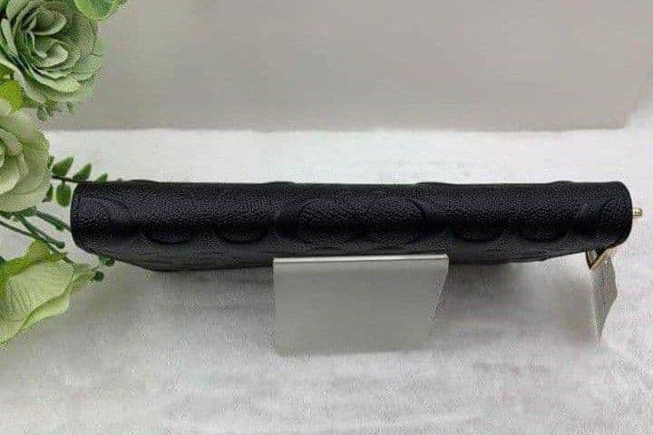 新品未使用コーチ長財布ブラックシグネチャーメンズレディース送料無料即日発送