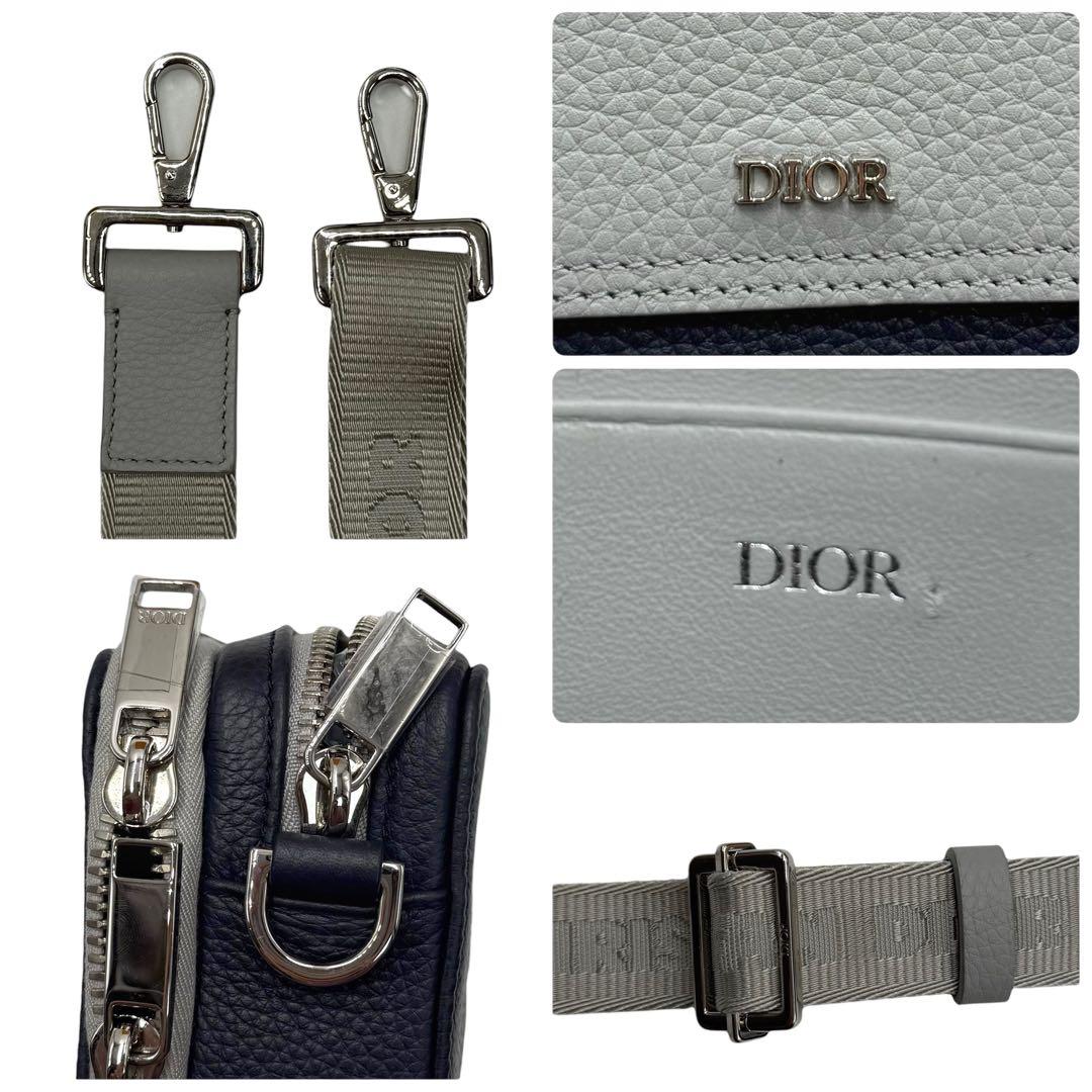 6175 極美品 ディオール ダブルジップポケット ショルダーバッグ 20AW