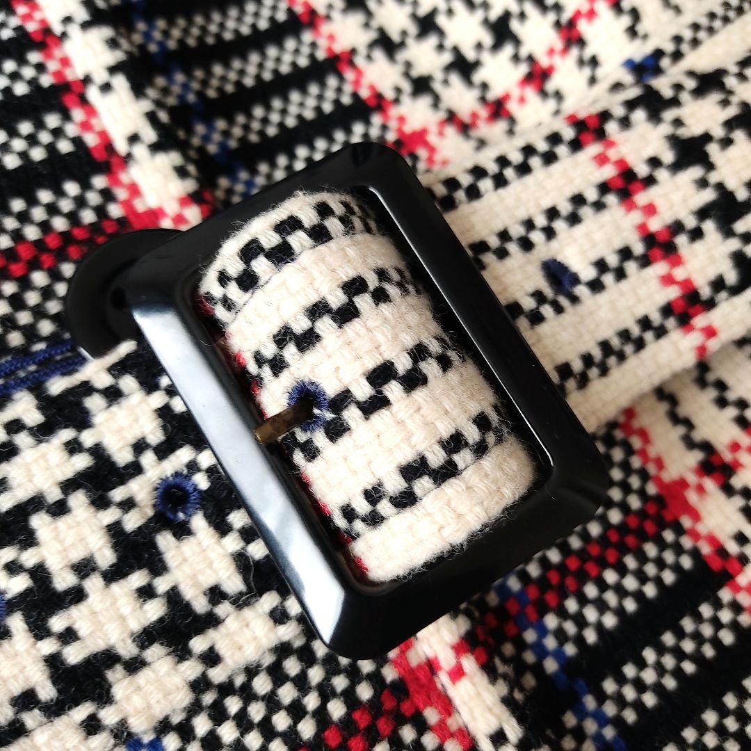 美品✨ロイスクレヨン ポンチョ　ケープコート チェック柄