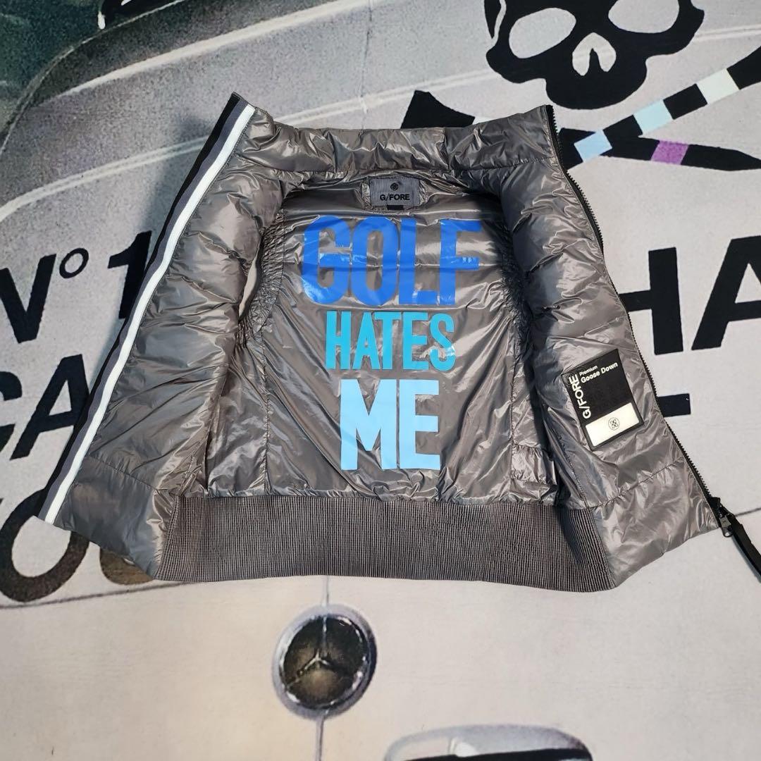 ジーフォア ゴルフ G/FORE Lサイズ レディース ダウンベスト グレー