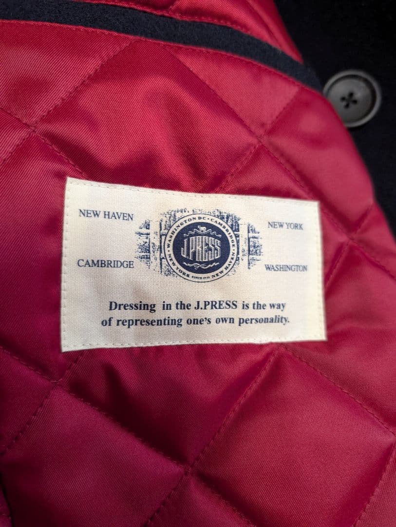 極美品!メンズJプレスPコートМサイズ