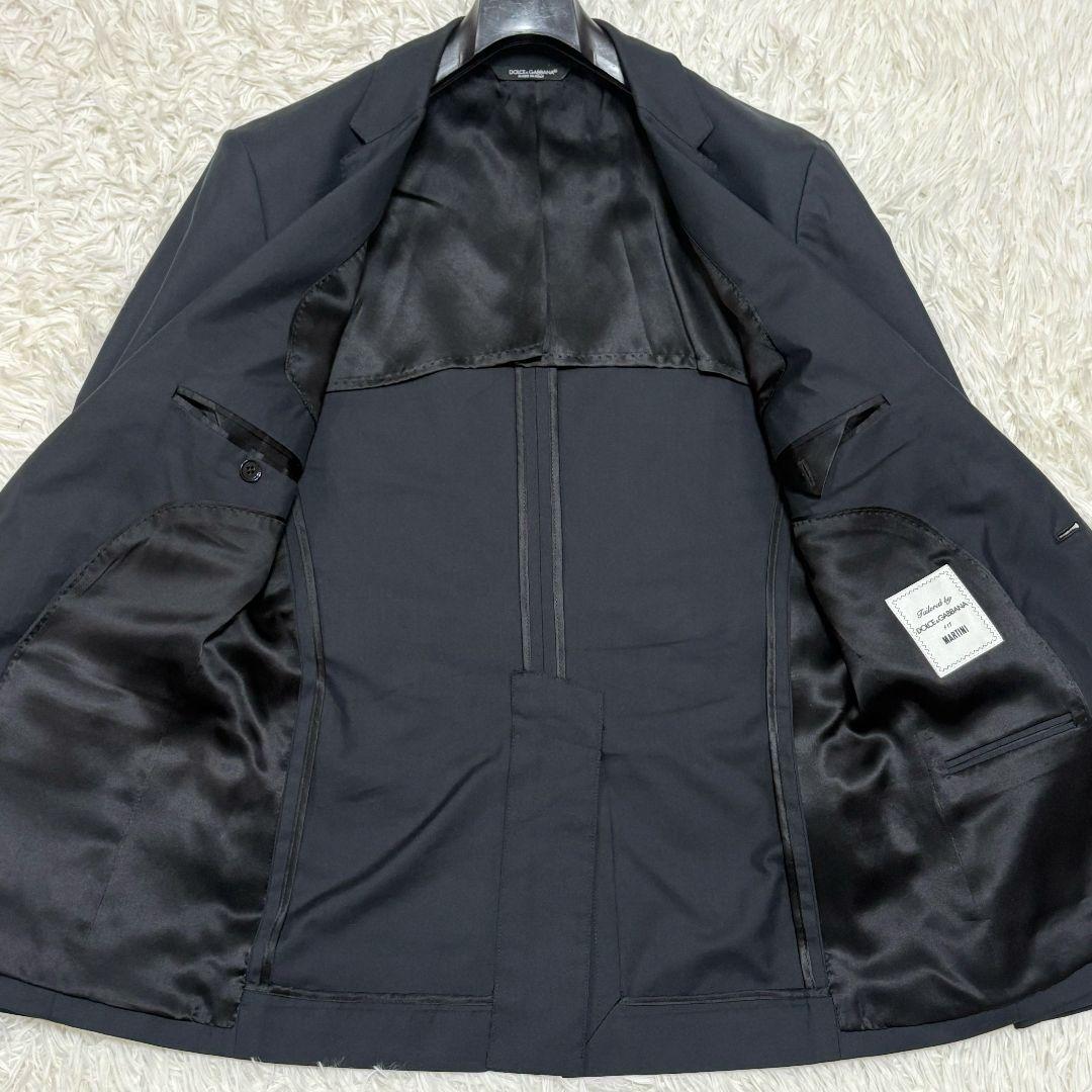 美品 ドルチェ&ガッバーナ マルティーニ テーラードジャケット 黒 シルク混