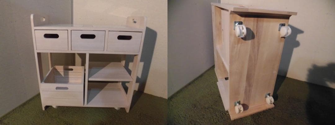 アウトレット【新品/全国一律送料無料】テーブルの下に入るキッチンワゴンカウンター