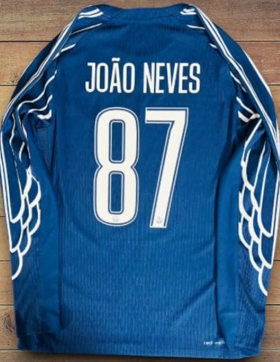 24/25 パリ・サンジェルマン アウェイ 長袖ユニフォーム #87 ネヴェス