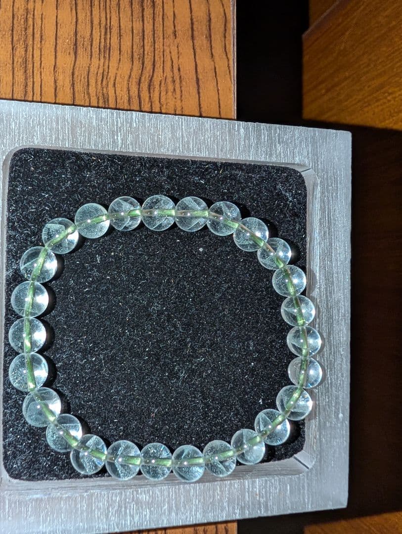 【極上透明】マダガスカル産グリーンファントムブレスレット 新品