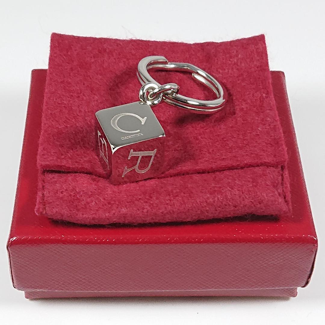 カルティエ　バッグチャーム キーホルダー　キューブ　シルバー　箱 保存袋