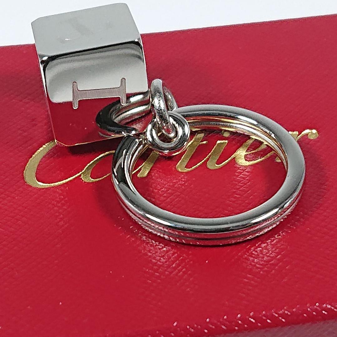 カルティエ　バッグチャーム キーホルダー　キューブ　シルバー　箱 保存袋