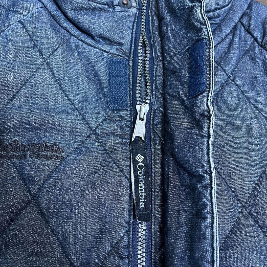 Columbia puffer jacket デニム　キルティング　ダイヤ