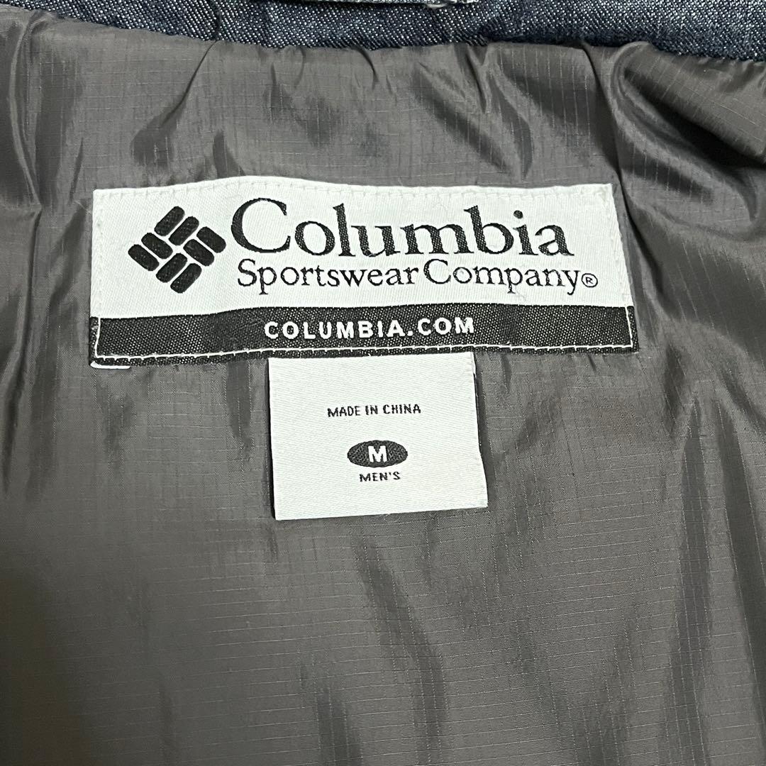 Columbia puffer jacket デニム　キルティング　ダイヤ