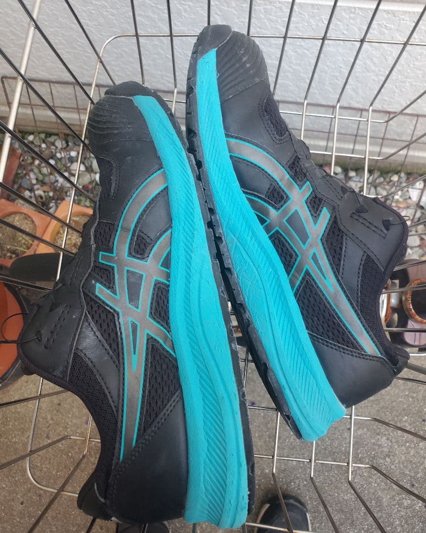asics 安全靴 ブラック/ターコイズ