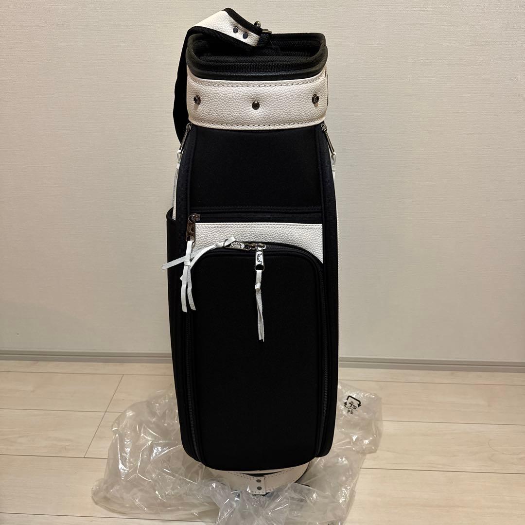 【超美品】JONES キャディバッグ ブラック/ホワイト ライダー RIDER