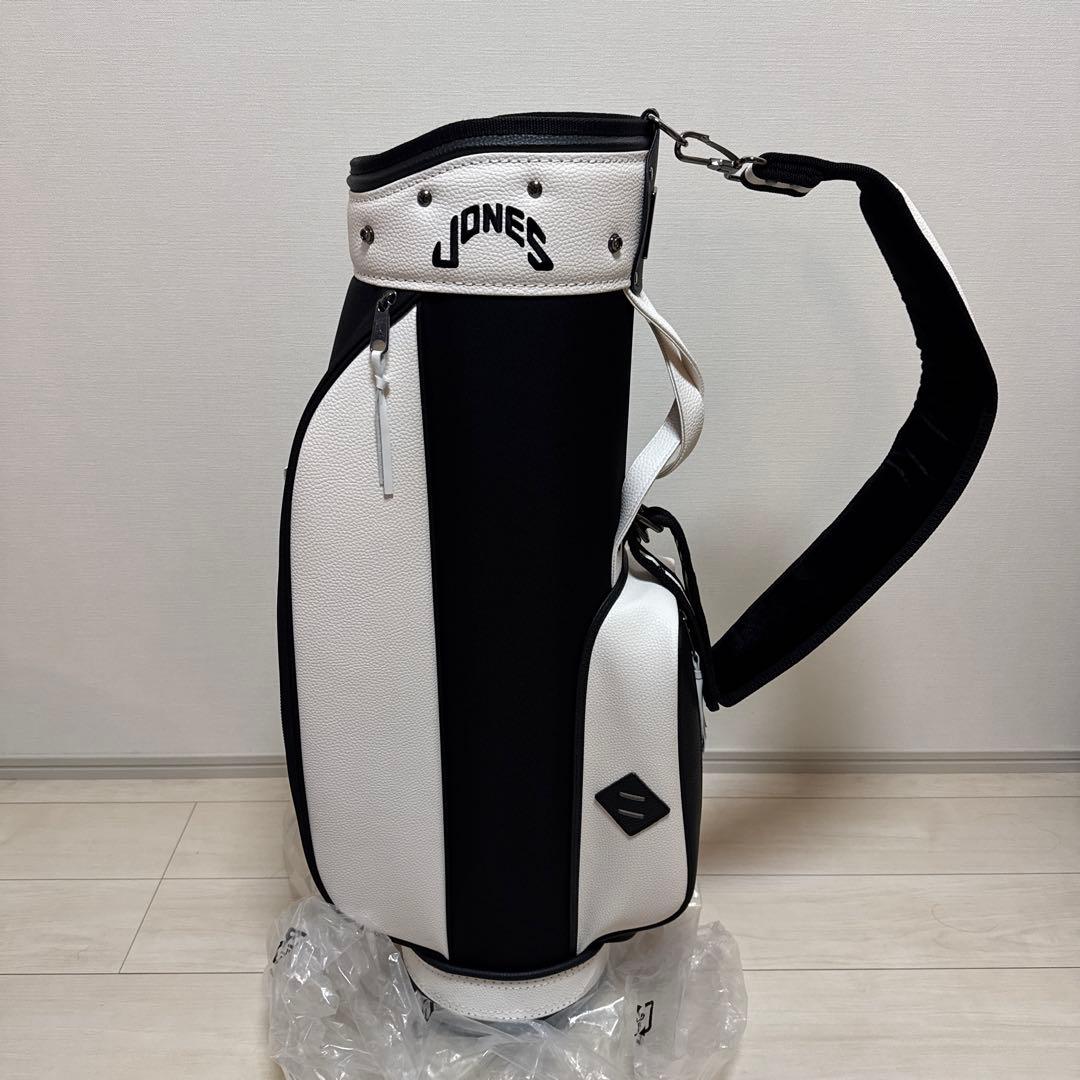 【超美品】JONES キャディバッグ ブラック/ホワイト ライダー RIDER