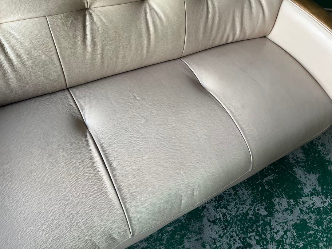 カリモク トリプルソファー インテリア アンティーク 3P レザー 家具