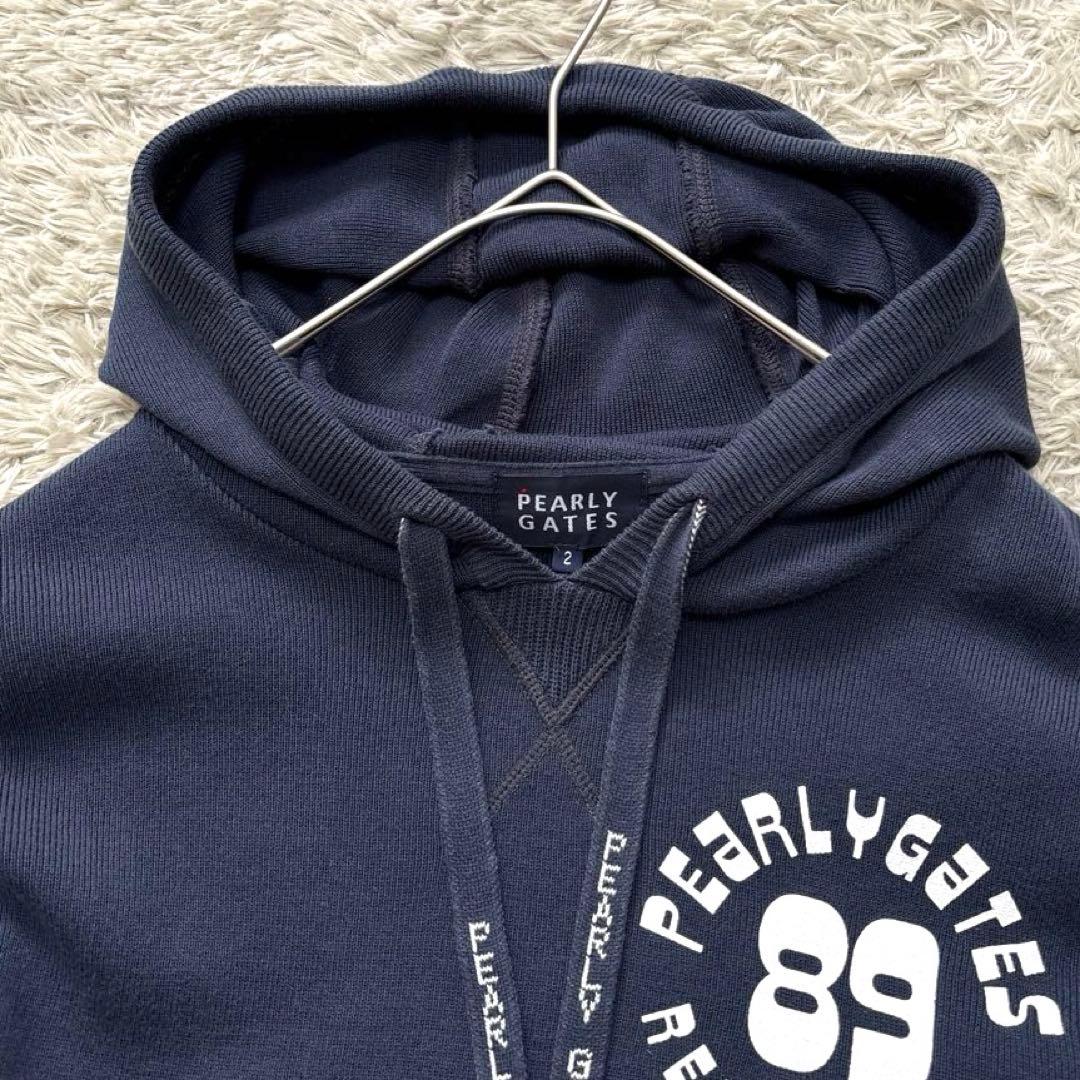 日本製✨パーリーゲイツ ニットパーカー フーディ ロゴプリント ゴルフ L
