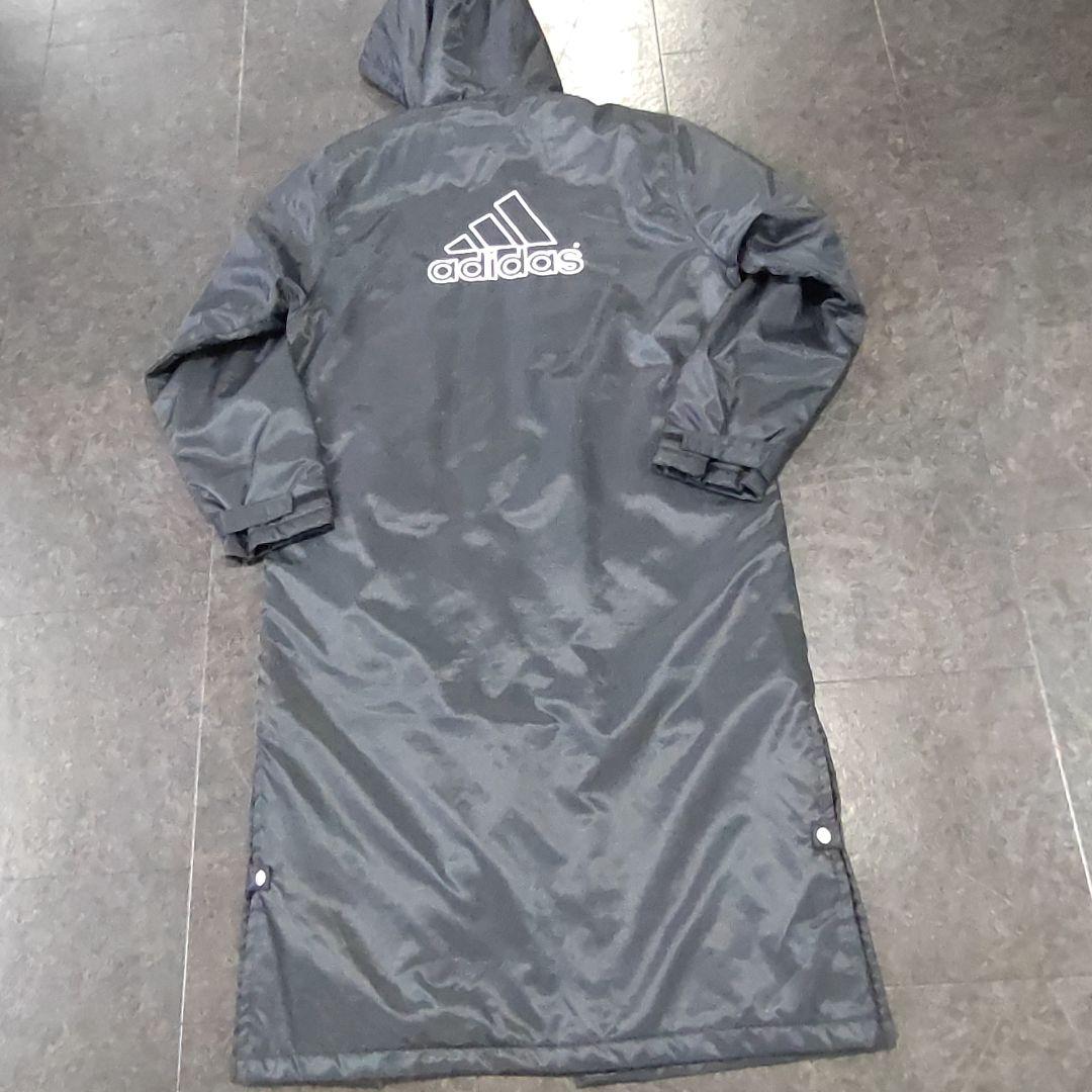 【極美品 adidas】ベンチコート ブラック CLIMAPROOF ロング丈