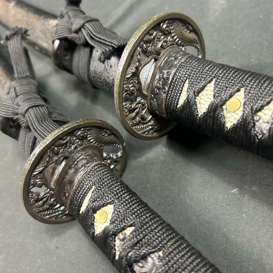 a*o様 波紋模様　居合刀2本セット　黒色鞘