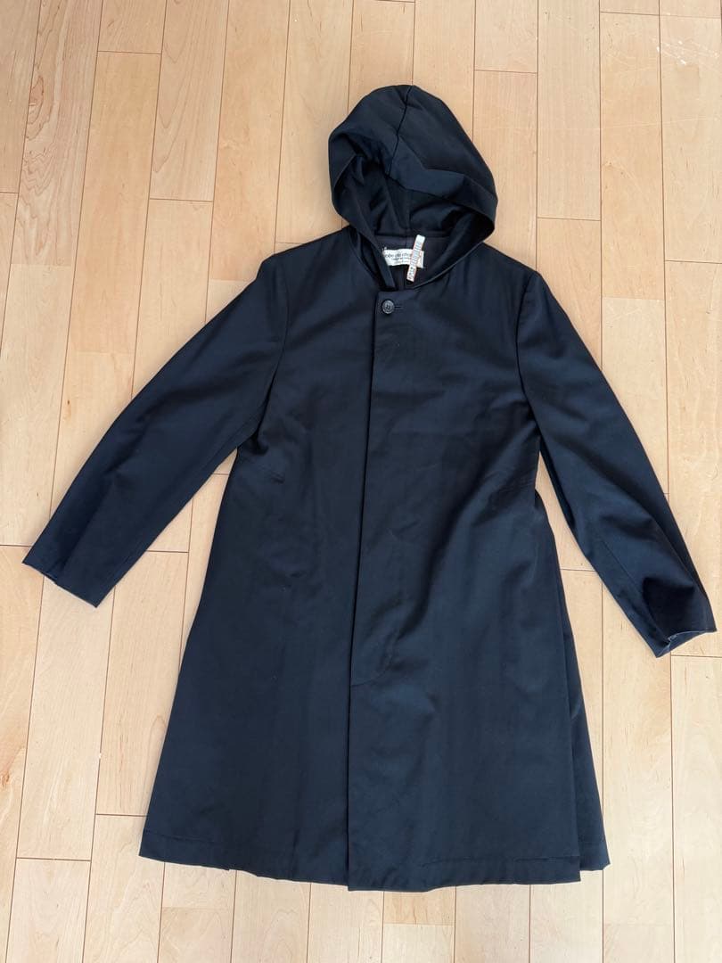 コムデギャルソン　ローブドシャンブル ブラック フード付きコート