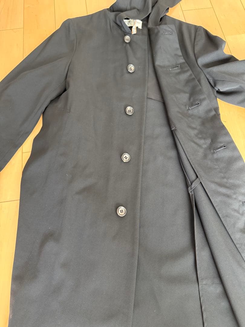 コムデギャルソン　ローブドシャンブル ブラック フード付きコート