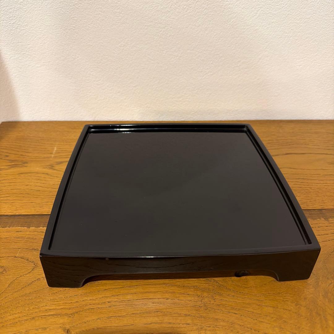 輪島塗 漆器 3段重箱 共箱・台座付き