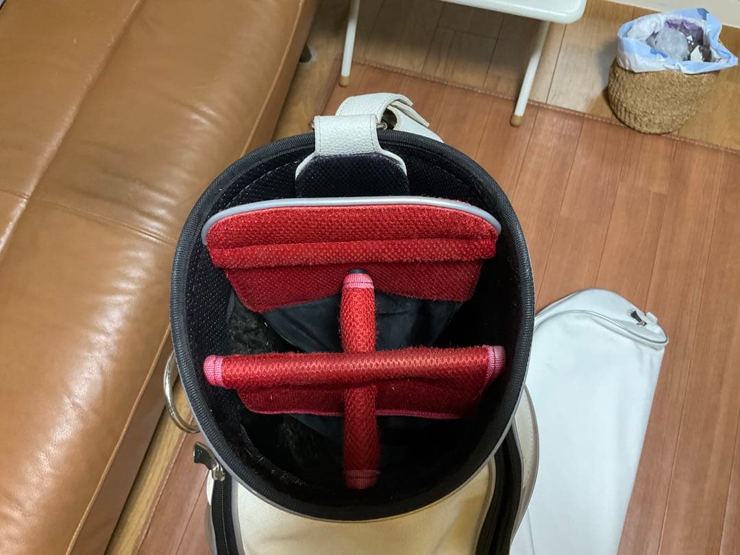 UNDER ARMOUR キャディバッグ ホワイト 9型 UAロゴ ゴルフ