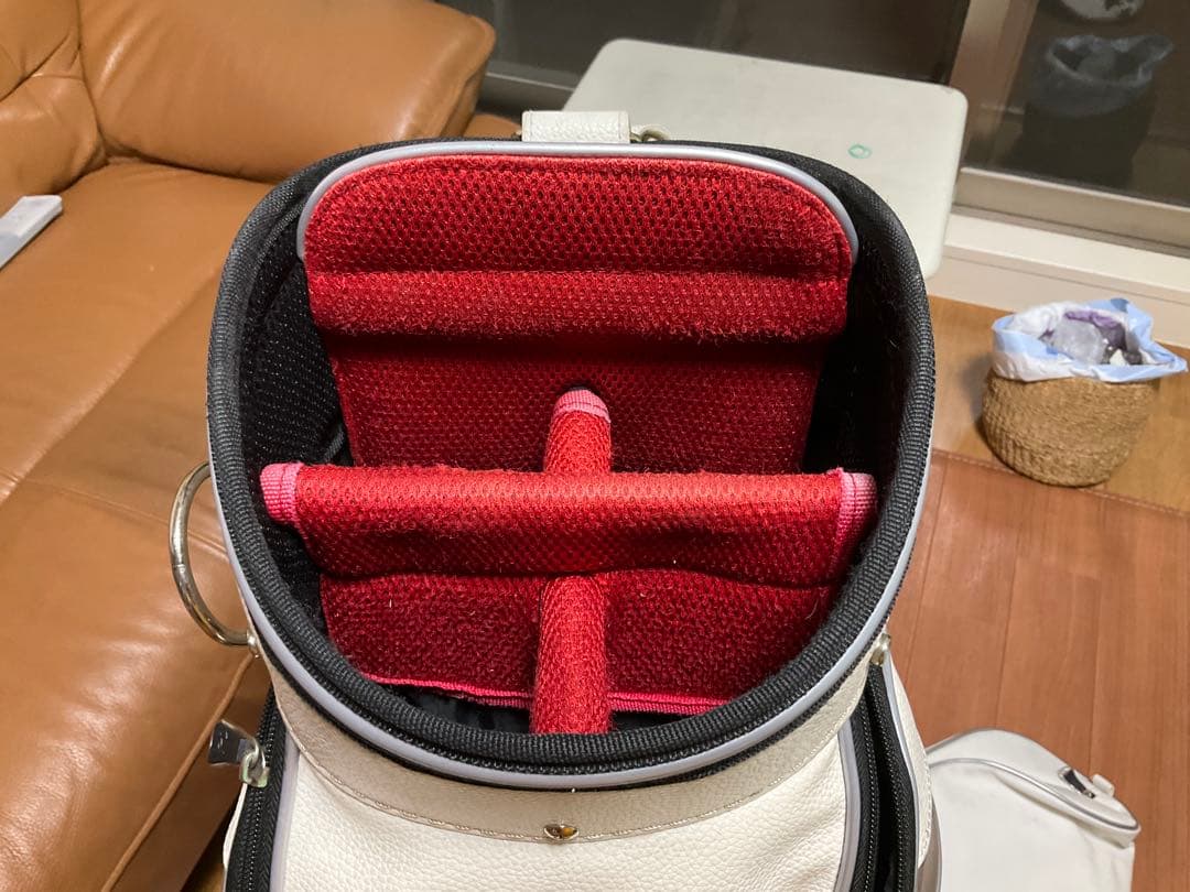 UNDER ARMOUR キャディバッグ ホワイト 9型 UAロゴ ゴルフ