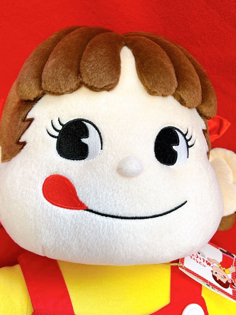不二家 ペコちゃん ジャンボ 特大 big ぬいぐるみ 限定品 フジヤ