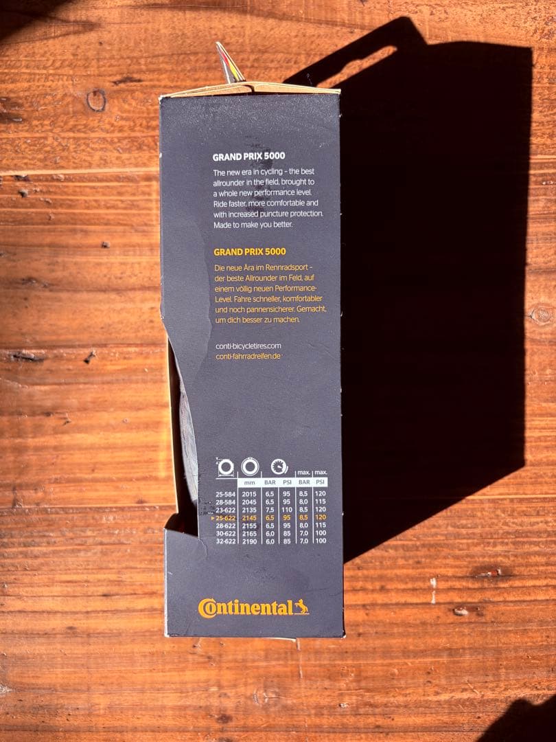 【新品】Continental GP5000 700×25C クリンチャー 1本