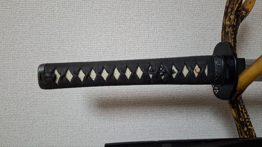 【本格居合刀】定寸 2尺3寸5分 柄長26cm 黒木綿巻