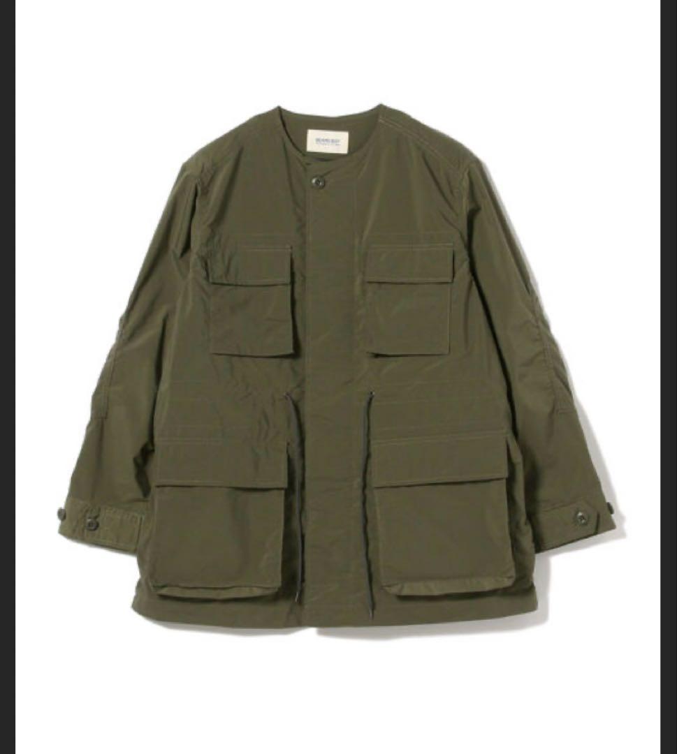 試着のみ ソロテックス ミリタリー ブルゾン ノーカラー ビームス