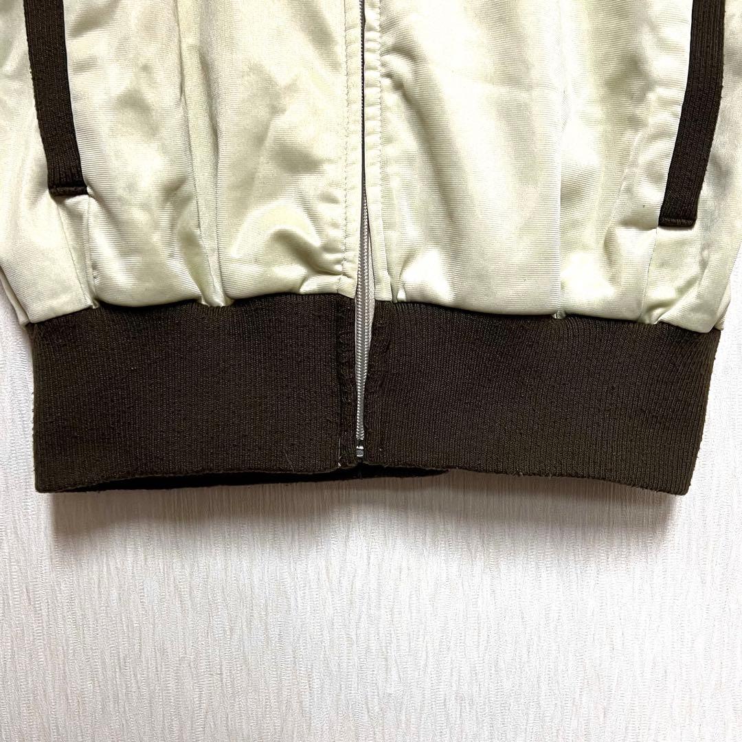 【レアカラー‼️】adidasトラックジャケット ベージュブラウン L 短丈 古着
