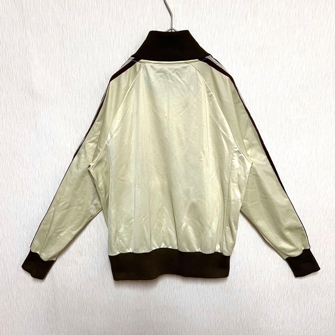 【レアカラー‼️】adidasトラックジャケット ベージュブラウン L 短丈 古着